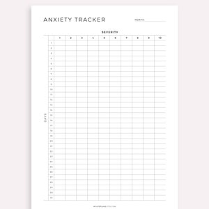 Anxiety Tracker Printable Template Track Daily Anxiety Levels Anxiety Anxiety Tracker Printable Template Track Daily Anxiety Levels Anxiety