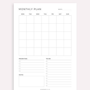 Daily Planner, Weekly Planner, Monthly Planner, Printable planner, Planner set, Planner Inserts, Instant Download, A4/A5/Letter/Half Size image 4