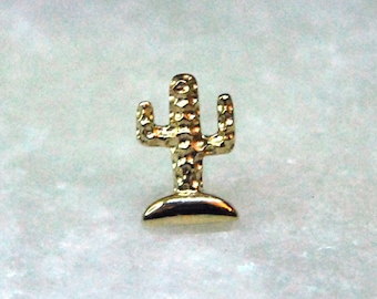 JUNIPURR Solid 14k Yellow Gold Cactus Threadless End