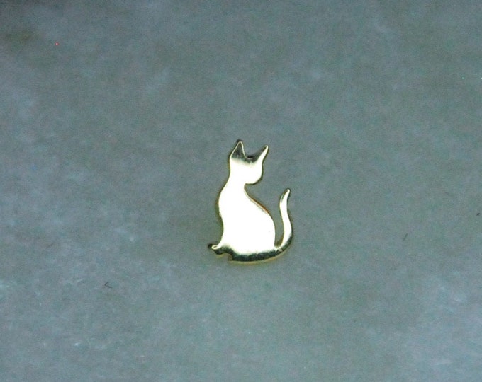 JUNIPURR Solid 14k Yellow, White or Rose Gold Juni-Purr Threadless End - Cat