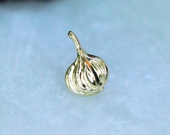 Solid 14k Gold Garlic Threadless End - Junipurr - Garlic Bulb, push fit