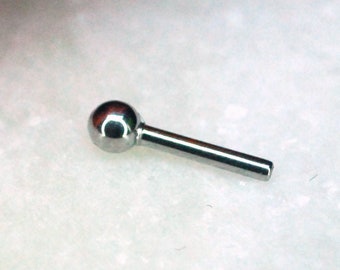 Basic Titanium Threadless Barbell 1mm, 1.2mm (Push fit, 18 gauge, 16 gauge FIXED END)