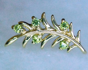 JUNIPURR Solid 14k Yellow Gold Olive Branch Threadless End