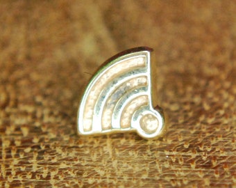 Body Gems 14k Yellow Gold Wi-Fi Symbol Threadless End