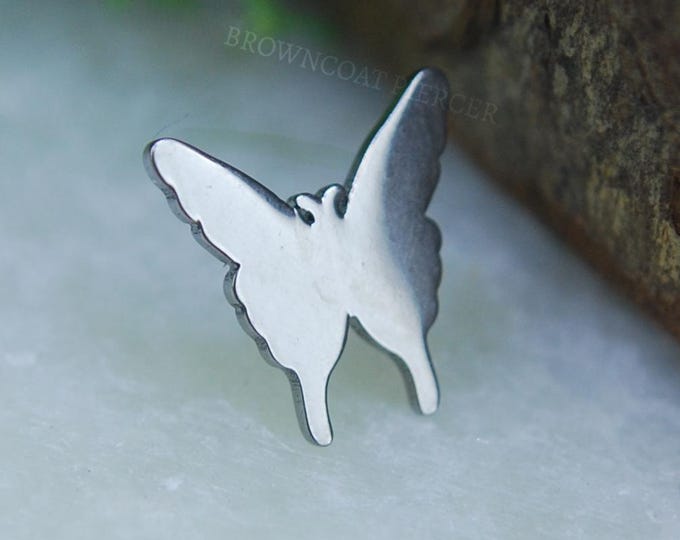 Implant Grade Titanium Butterfly End - Internally Threaded (16ga) or Threadless