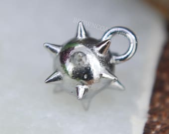 Titanium Spikey Ball Piercing Charm - Body Piercing accessory, dangle, decorative Medieval Flail