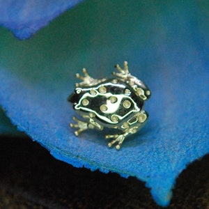 Solid 14k Yellow Gold Sir Hops Threadless End - Junipurr Frog attachment, push fit end