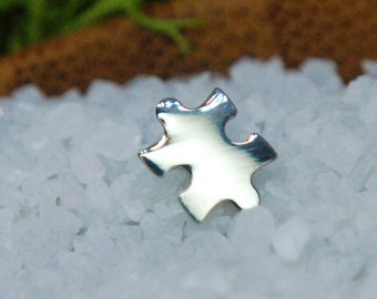 Implant Grade Titanium Puzzle Piece End - Threadless or Internally Threaded - 1.2mm 16ga, 1.6mm 14ga
