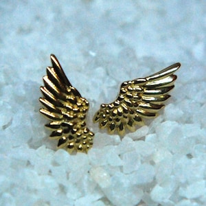 JUNIPURR Solid 14k Gold Icarus Threadless End, Wing