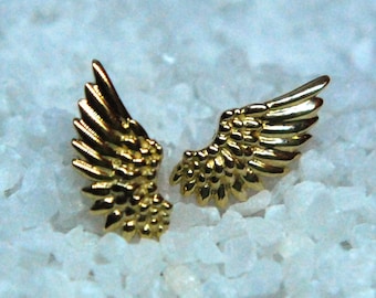 JUNIPURR Solid 14k Gold Icarus Threadless End, Wing