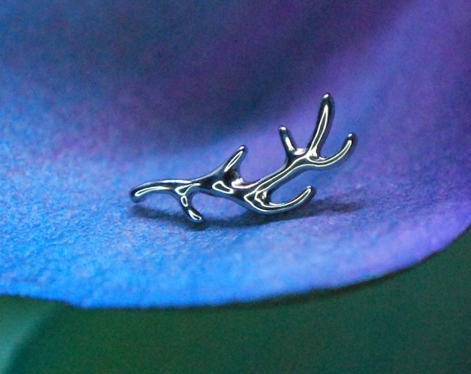 Titanium Internally Threaded Antler End -  Implant Grade Titanium - 16ga / 1.2mm -  horns, antler, deer
