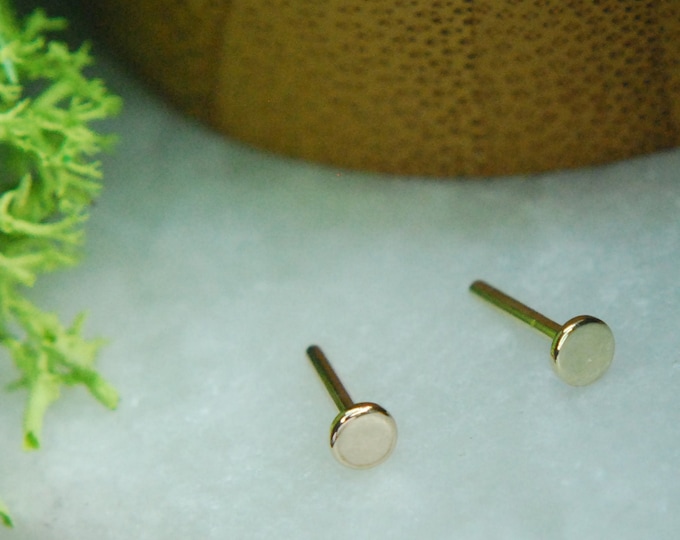 14kt Solid Yellow or Rose Gold Threadless Labret