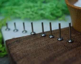 Niobium Labret - 1.2mm (16 gauge) -  Threadless - push fit - Labret Stud - Various lengths