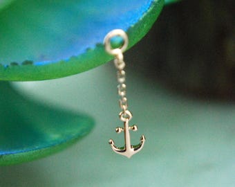 Junipurr 14kt Rose Gold Anchor Away Chain Charm - Decorative - Chain, Dangle