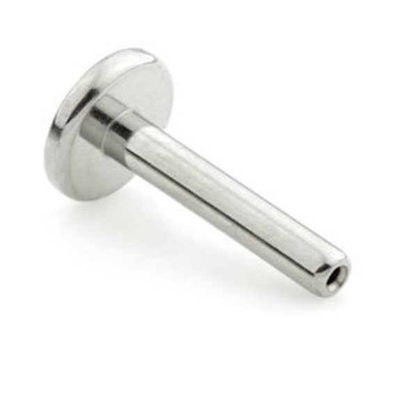 Basic Titanium Threadless Labret push Fit .8mm 20ga 1mm 18ga 1.2