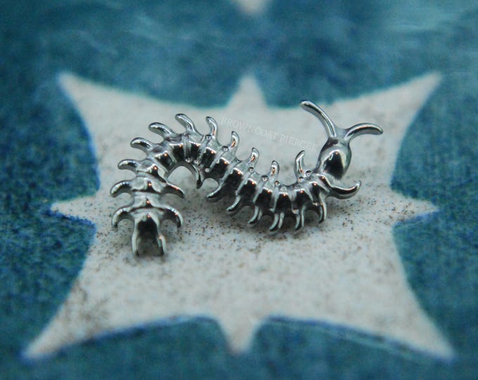 Titanium Internally Threaded Centipede End  - Bug - 16ga / 1.2mm