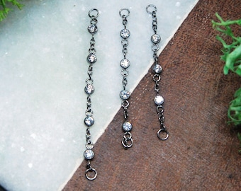 Titanium Piercing Chain - ' Celestial ' - Decorative - Accessory - Single Chain, Cubic Zirconia, CZ