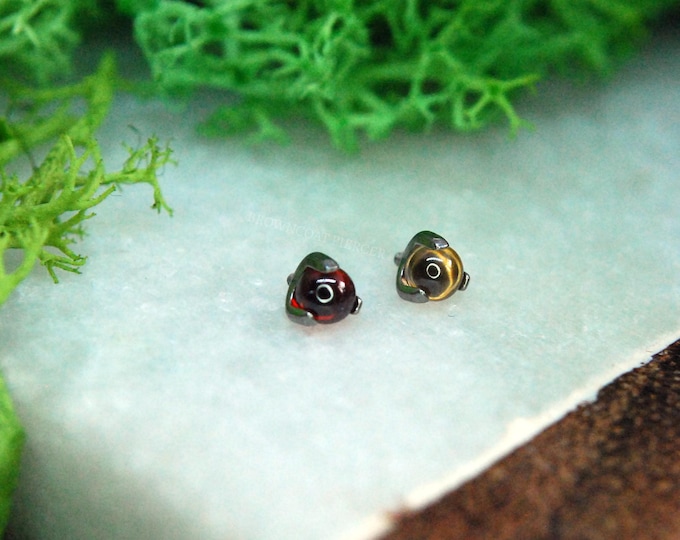 Titanium Internally Threaded Prong Set Agate ball End  -- 16ga / 1.2mm