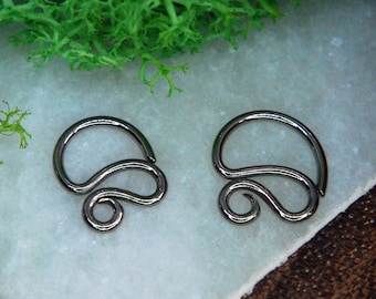 Niobium Ring - 'Demeter'  Custom shape ring for piercings - Perfect for Daith piercings - daith orientation.