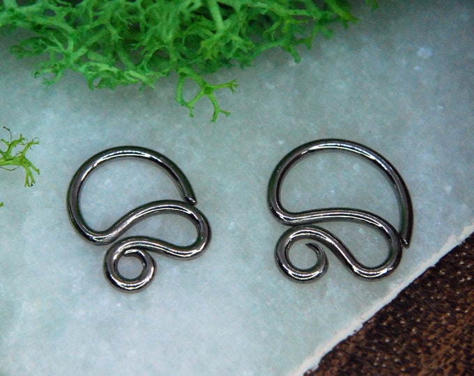 Niobium Ring - 'Demeter'  Custom shape ring for piercings - Perfect for Daith piercings - daith orientation.