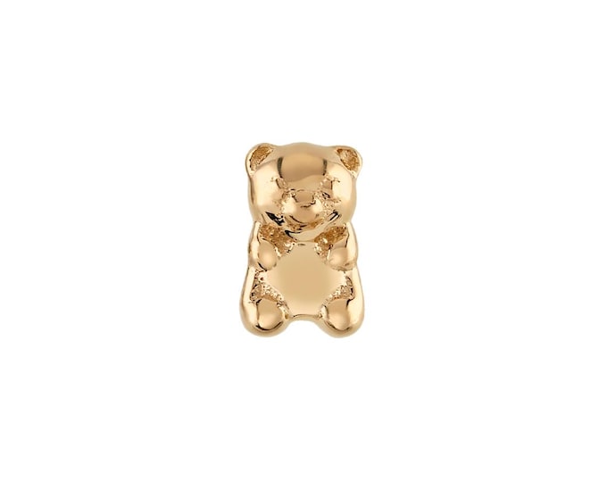 14k Yellow Gold "Tiny Gummy Bear"  Threadless attachment - BVLA - Push Fit