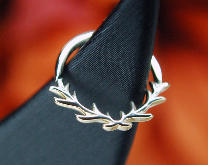 Junipurr 14kt Yellow or White Gold Raven Seam Ring, Hoop - Multiple Sizes, 16ga, 18ga