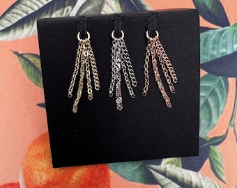 Solid 14k Yellow Gold 'Bit o' Texutre' Chain Charm - Hialeah - dangle, Piercing charm