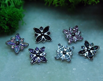 Internally Threaded Titanium Couture Flower Cluster, Body Jewellery. Colour Options 16ga, 1.2mm