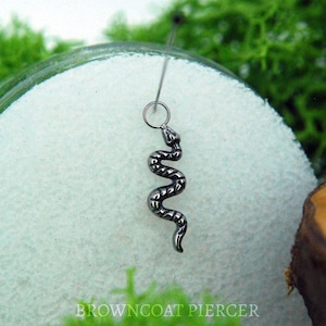 Titanium Snake Piercing Charm - Body Piercing accessory, dangle, decorative