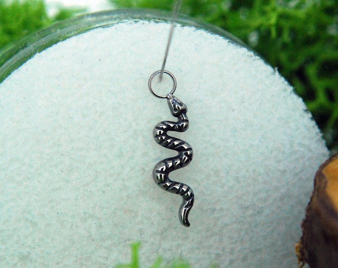 Titanium Snake Piercing Charm - Body Piercing accessory, dangle, decorative