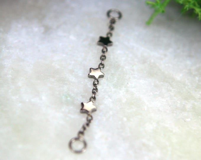 Titanium Piercing Chain Stars  - Decorative - Accessory - Single Chain