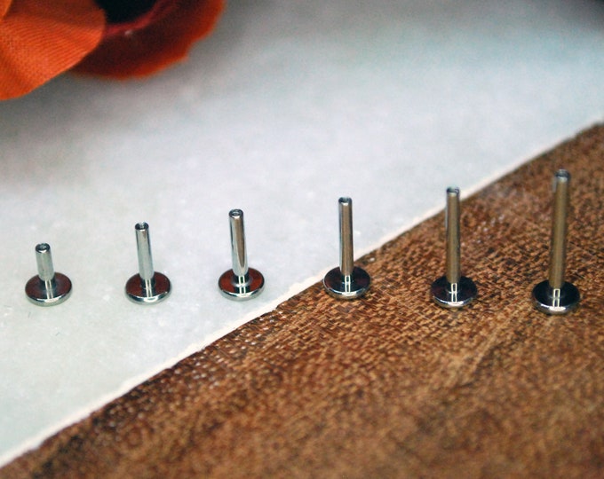 Basic Internally Threaded Titanium Labret - 1.2mm (16 gauge) -  Labret Stud