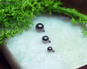 Implant Grade Internally Threaded Titanium Ball End - Multiple size options, gauges. Basic Ball