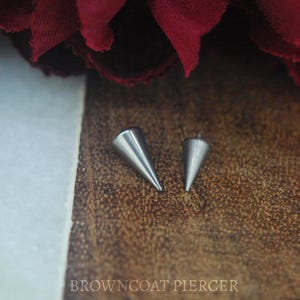 Puntas de punta extragrandes de titanio de grado de implante - 1,2 mm / 16 ga - cono, punta, punta