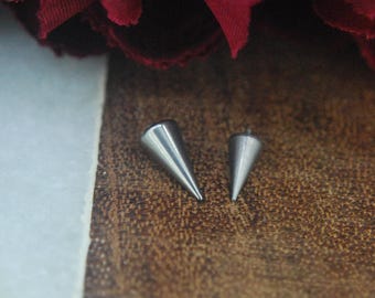 Implant Grade Titanium Extra Large Spike Ends - 1.2mm / 16ga  - cone, spike, point