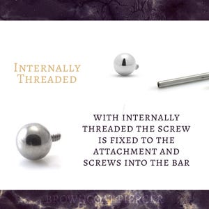 Implant Grade Titanium Moon and Star End - Internally Threaded or ...