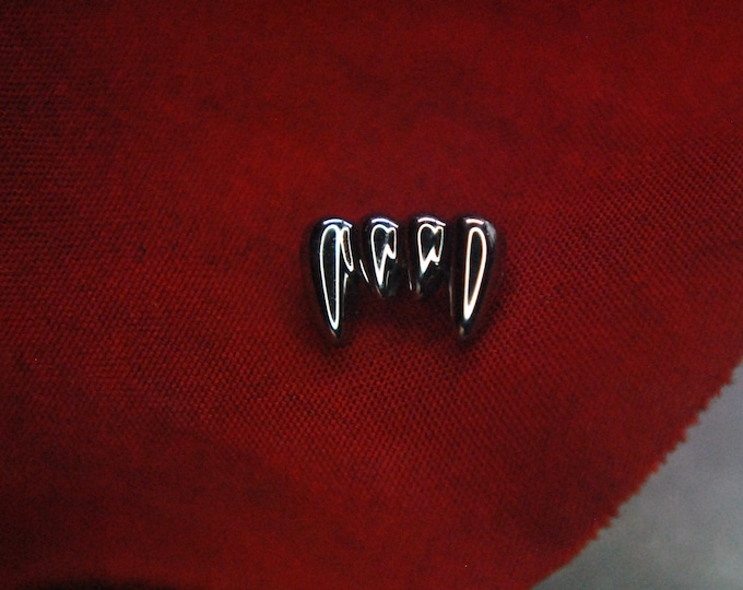 Implant Grade Titanium Vampire Fangs End - Internally threaded 1.2mm /16ga or 1.6mm / 14ga - Teeth, Bite
