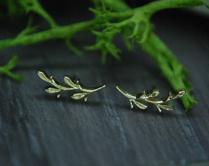 BVLA - 14k Yellow Gold "Tiny Amity" 72.5mm Threadless attachment  - Push Fit - Floral, Leaf, branch