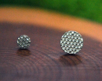 Titanium Hammered Disk Threadless End 5mm, 4mm, 3mm - Push fit, pin, Implant Grade