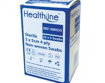Piercing Aftercare - 25 Sterile Gauze Swabs