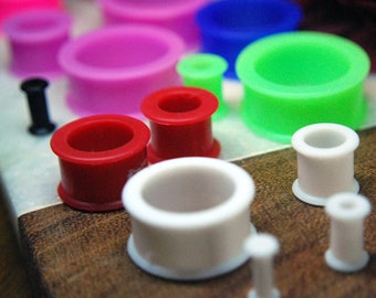 Flexi Silicone Tunnels - Stretched Ears - Multi Colour, Multi size - END OF LINE