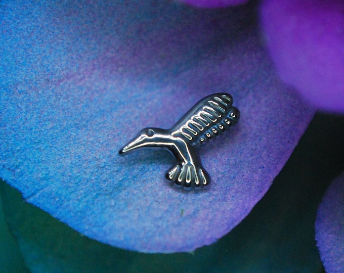 Titanium Internally Threaded Hummingbird End  -- 16ga / 1.2mm