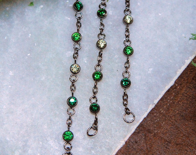 Titanium Piercing Chain - ' Australis ' - Decorative - Accessory - Single Chain, Cubic Zirconia, CZ