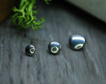 Implant Grade Internally Threaded Titanium Shaped End - Domed Disc / Circle / Rounded top