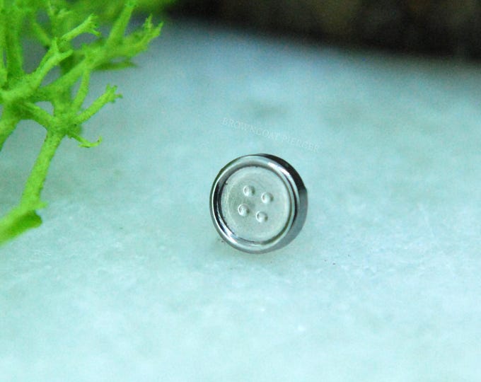 Implant Grade Titanium Button End - Internally Threaded or Threadless - Cute Piercing Attachment