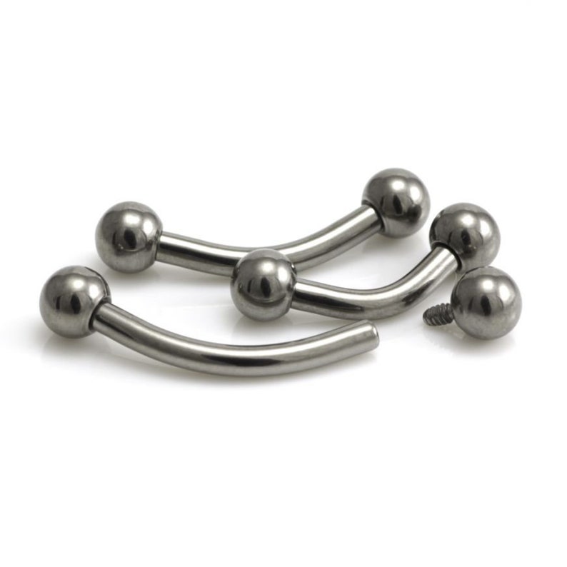 Basic Titanium Internally Threaded Curved Barbell image 8