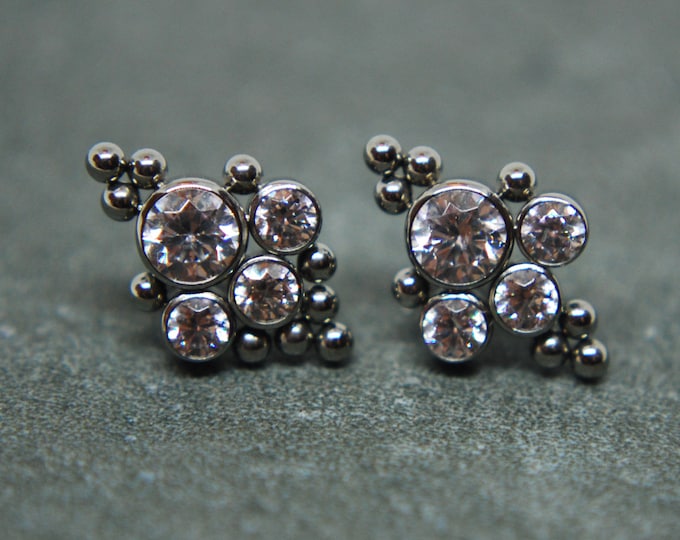 Leroi Haute Couture Bijoux 6HT Titanium Threaded Clusters -- 16ga / 1.2mm
