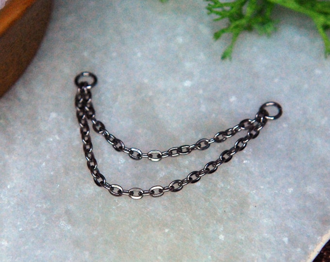 Titanium Piercing Chain - Double Chain -  Decorative - Accessory