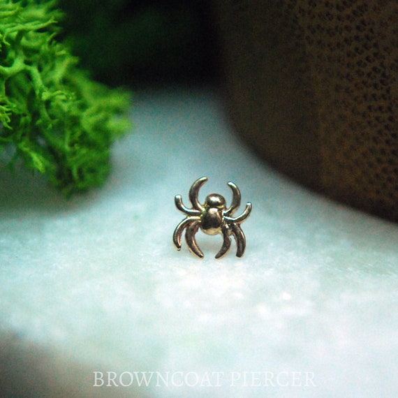 14kt Solid Yellow Gold Spider Threadless End