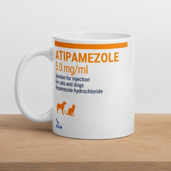 Atipamezole Mug - Veterinary Day Gift Idea for Vets, Vet Nurses, Vet Techs, Receptionist, Student, Veterinary Anaesthesia Drugs Sedation